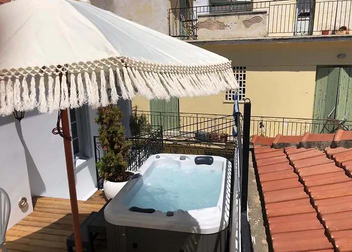 Evagelia's Deluxe Villa-roof Jacuzzi 斯科派洛斯