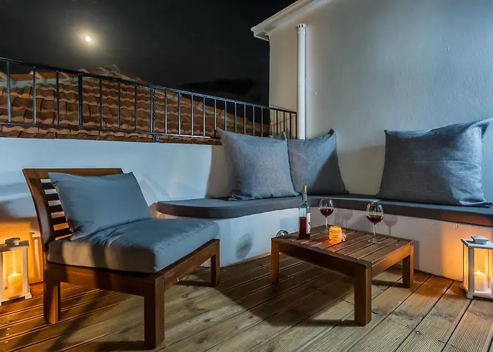 Evagelia's Deluxe Villa-roof Jacuzzi